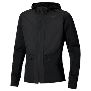 Mizuno Active Warmalite Hybrid Full Zip Hooded Long Sleeve Top  Black Active Warmalite Hybrid Full Zip Hooded Long Sleeve Top